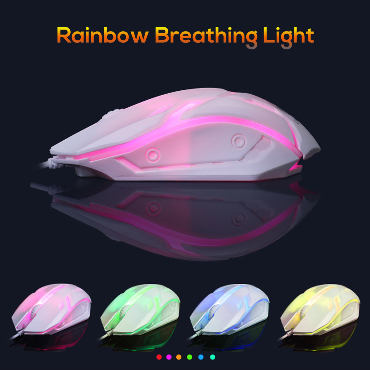 104 Keys Circular KeyCap Backlit Gaming Keyboard and Mouse Combo
