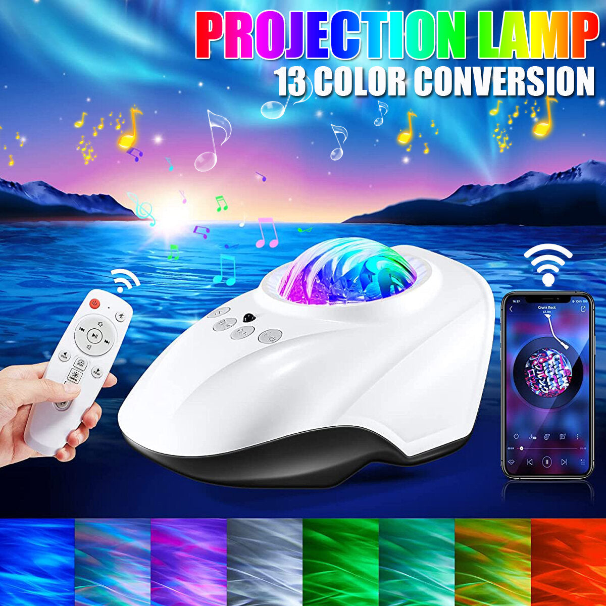 Bluetooth Star Projector Speaker Music Player White Noise Star Light Projector Night Light Projector