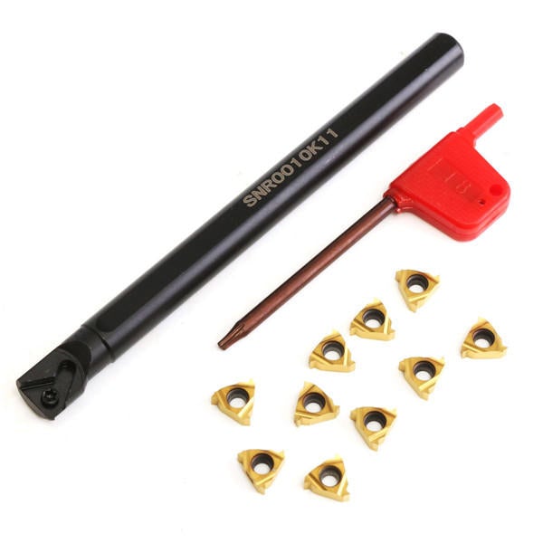 Internal Lathe Threading Boring Turning Tool with 10pcs 11IR A60 Inserts