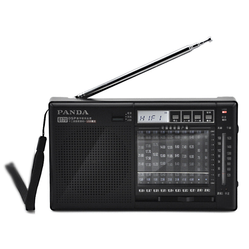 FM MW SW Radio Portable Stereo Speaker TF Card MP3 Player