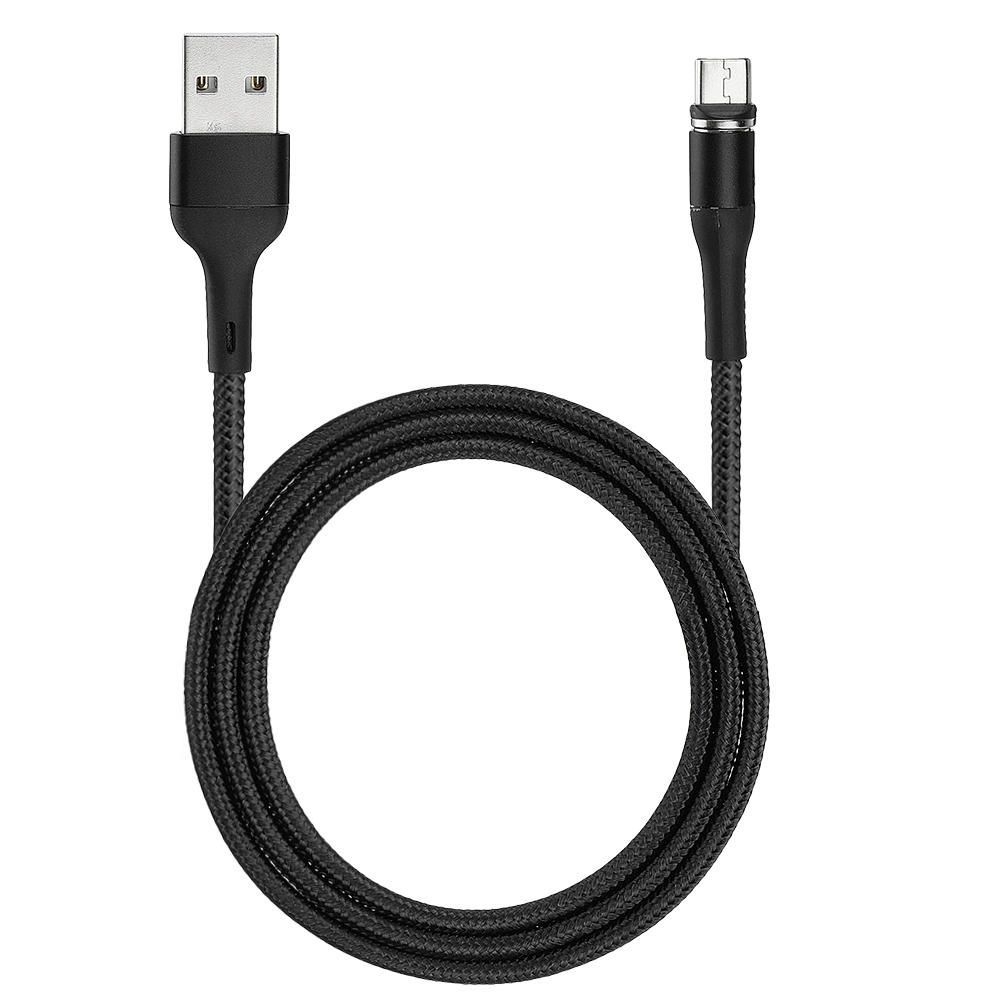 Micro USB LED Magnetic Braided Fast Charging Cable 1M For Tablet Smartphone