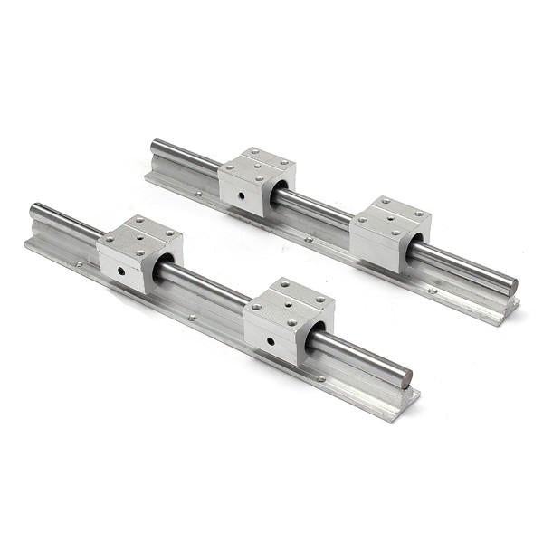 2pcs 300mm Supported Rails With 4pcs SBR12UU Pillow Bearing Blocks