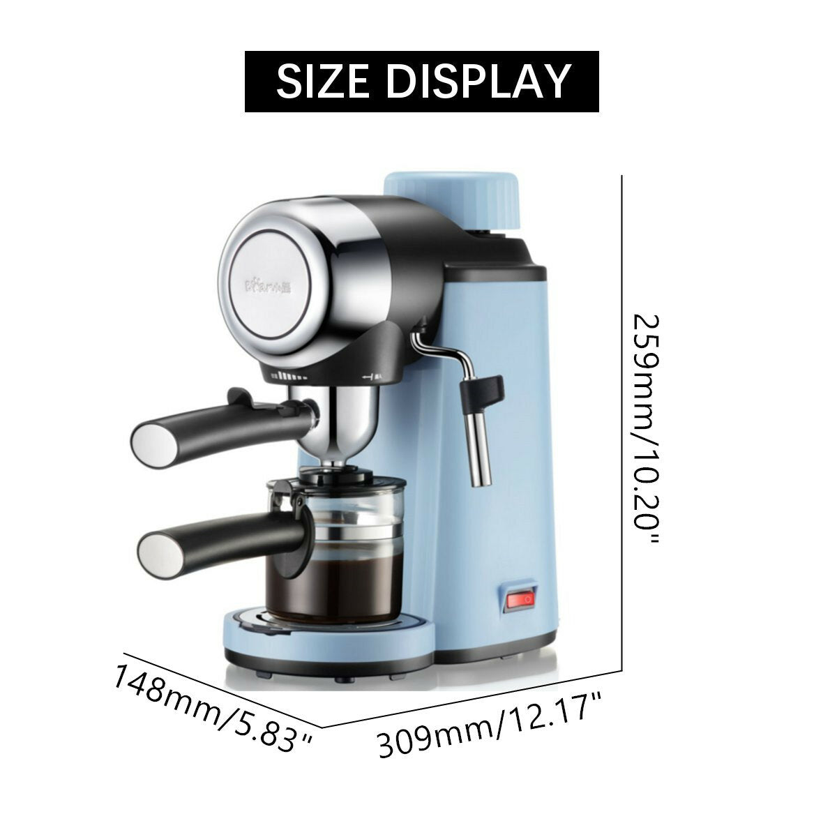 5 Bar 800W Coffee Machine Espresso Cappuccino Latte Drink Maker Milk Steamer