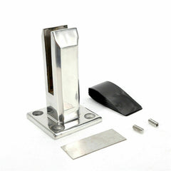 Stainless Steel Glass Clip Swimming Pool Floor Fixing Accessories Base