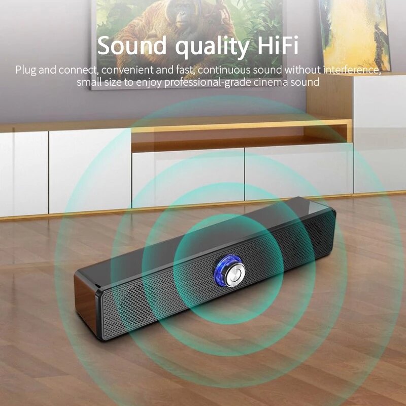 Wired Speaker Desktop Computer Speaker Bass Stereo Surround Subwoofer Speaker