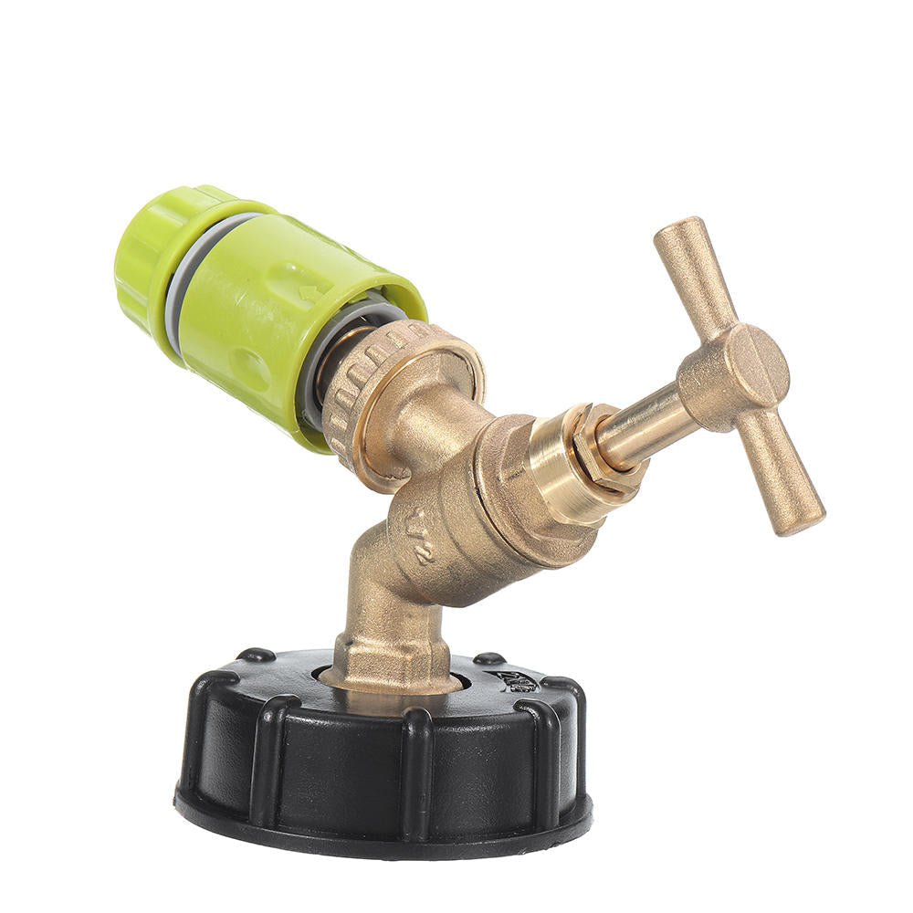 Faucet Tank Drain Coarse Thread Adapter to Brass Garden Tap with 1/2'' Nozzle Hose Tap Connector Replacement Valve Fitting Parts for Home Garden