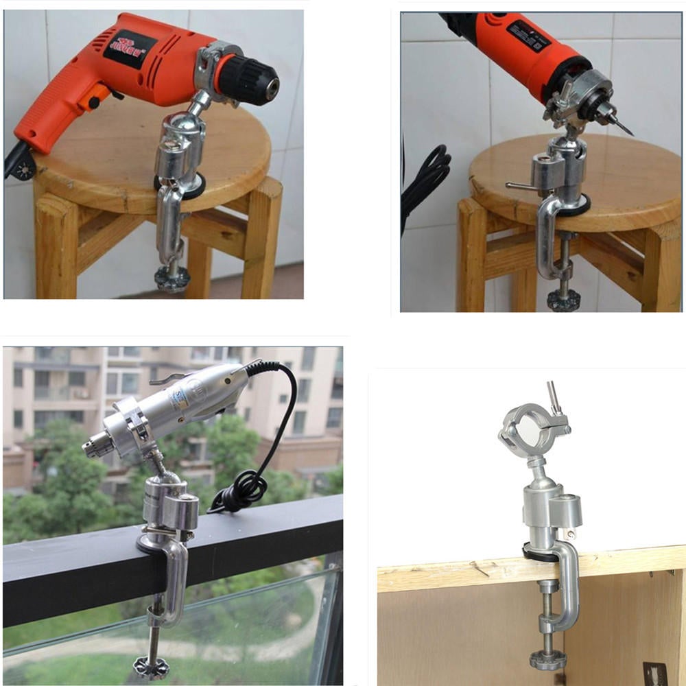 Clamp-on Grinder Bench Vises Holder Tool for Electric Drill Stand Rotary Tools