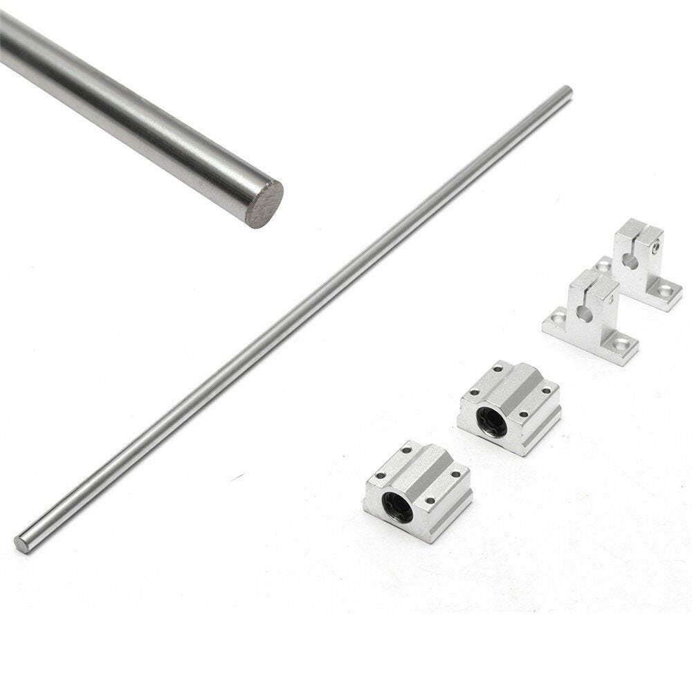 8x400mm Linear Rail Shaft with 2pcs Shaft Supports and 2pcs Linear Bearing Block