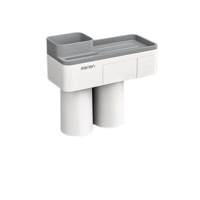 Mutifunctional Magnetic Toothbrush Holder with Toothpaste Squeezer Cups Bathroom Nail Free Mount