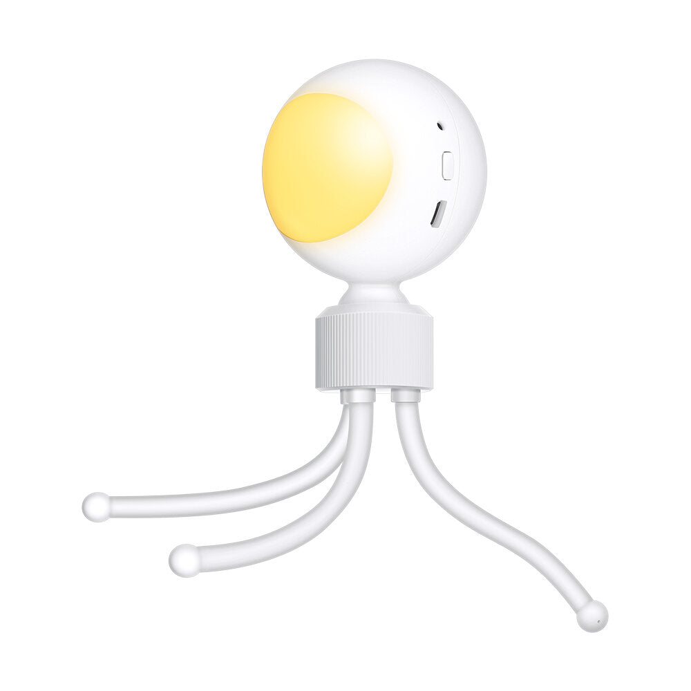 Smart Acoustooptic Control Night Light 3200K Color USB Charging 360 Adjustable Reading Light Rechargeable Table Lamp