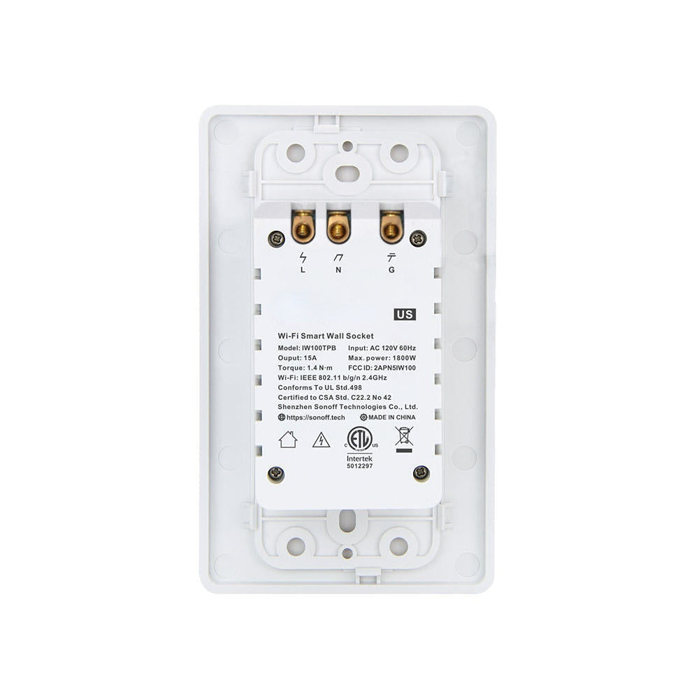 US WiFi Smart Power Monitoring Wall Socket Switch Work with Amazon Alexa and Google Assistant Voice Control LAN Control IW100/IW101