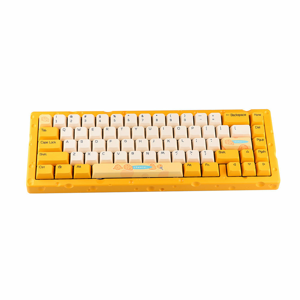 Cheese 65% Gasket Mount Hot-Swappable Type-C Wired Gaming Mechanical Keyboard with CNC Aluminum Case