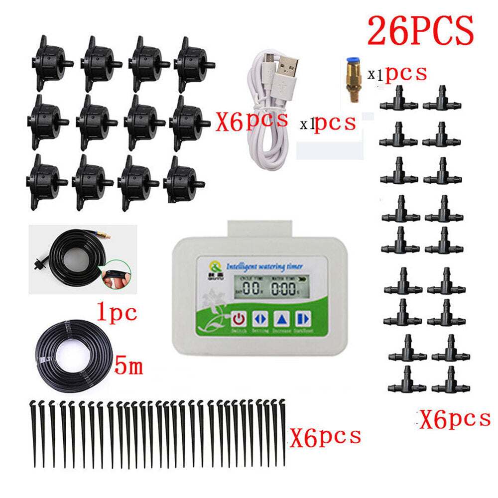 Solar BUS Dual-mode Power Supply Watering Timer Device Gardening Irrigation Smart Watering Device