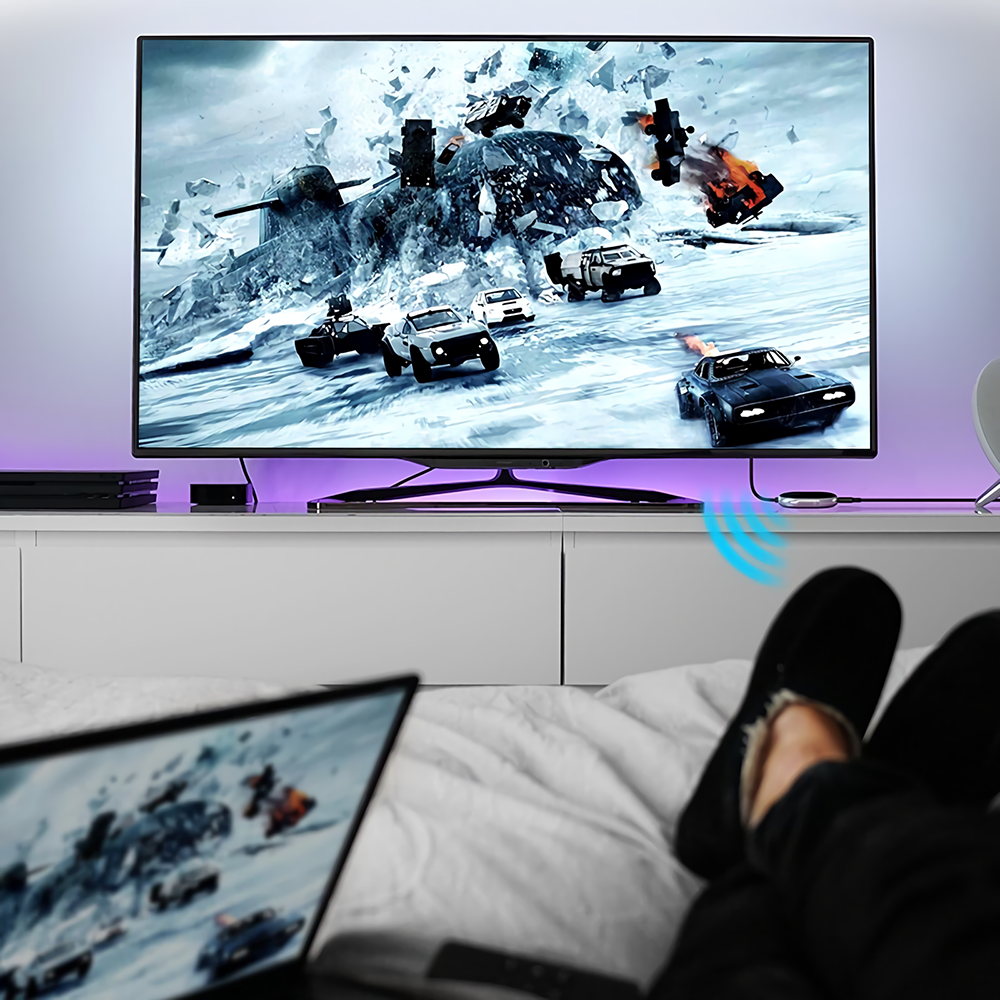Wireless Display Dongle Adapter TV Stick Dual Band 4K 1080P HD Screen Mirroring Transmitter& Receiver