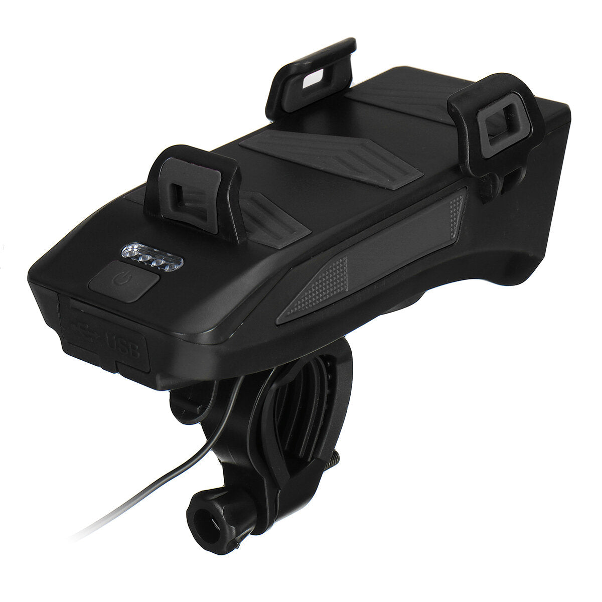 Bike Phone Holder Light Waterproof Horn Power Bank 2000mah 4 in 1