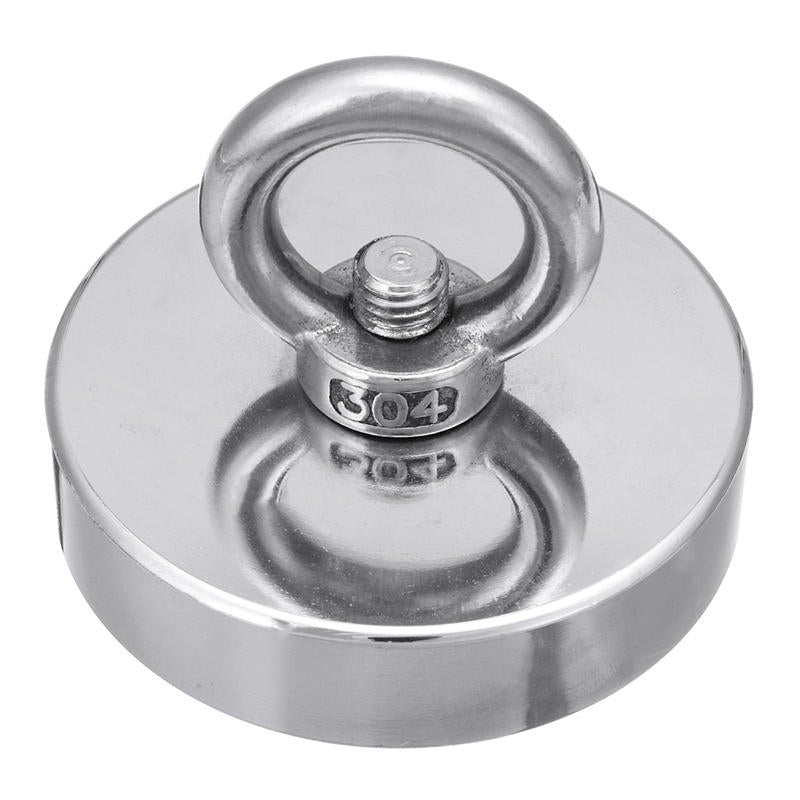 D80mm Neodymium Magnet 400KG Salvage Recovery Fishing Magnet for Detecting Metal Treasure