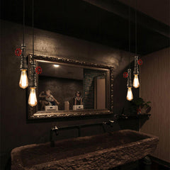 Pendant Tube Iron Ceiling Lamp Hanging Chandelier Light