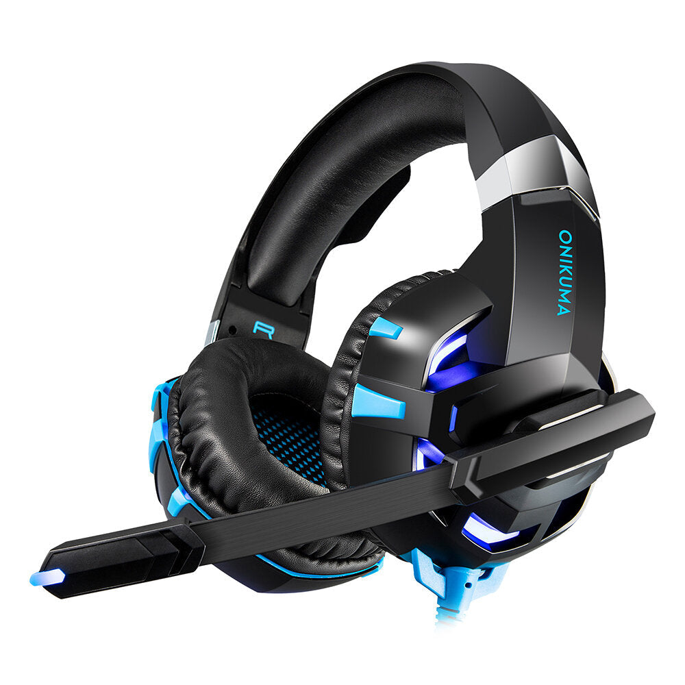 Gaming Headset LED Lights Noise Canceling Mic Wired Stereo Gaming Headphones Headset for PS4 Xbox Switch PC Laptop