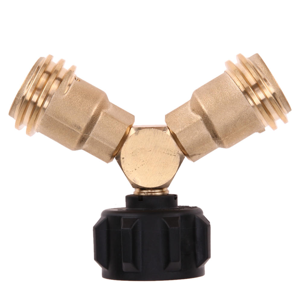 Outdoor Y-Shaped Camping Gas Stove Adapter Propane Refill Cylinder Tank Converter