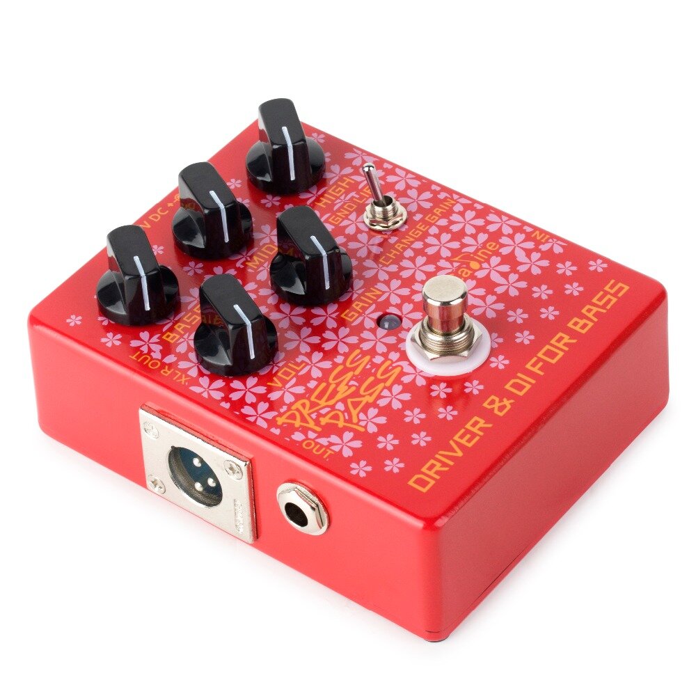 Press Pass Red Electric Guitar Effects Pedals with True Bypass Driver and DI Box Classic Tube Amp for Bass Guitars
