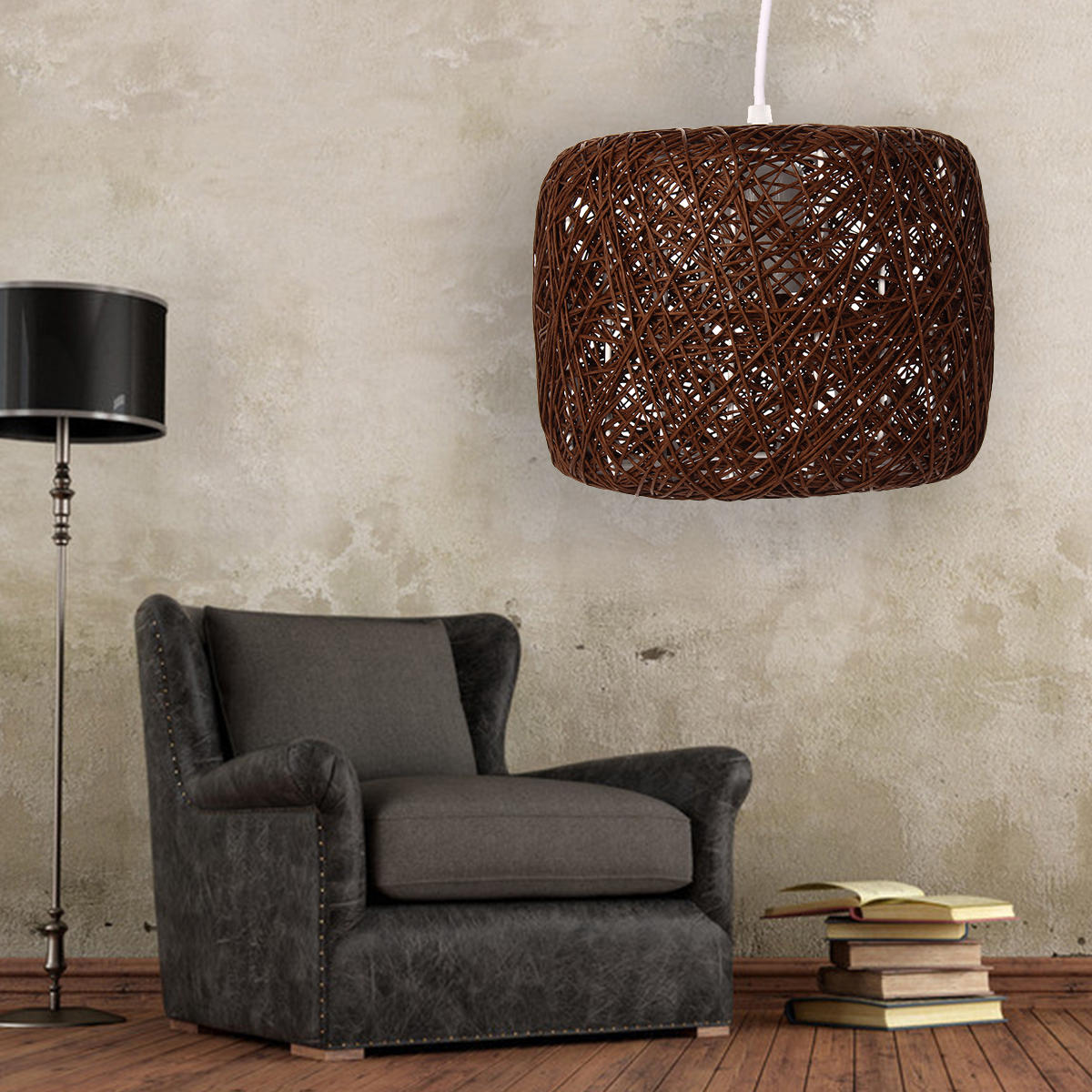Modern Pendant Light Rope Ceiling Lamp Chandelier Home Fixture Decoration Lamp Cover