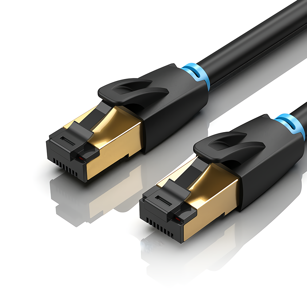 Ethernet Cable SFTP 40Gbps High Speed RJ45 Network Cable Gold Plated Connector for Router Modem CAT 8 Lan Cable Networking Cable