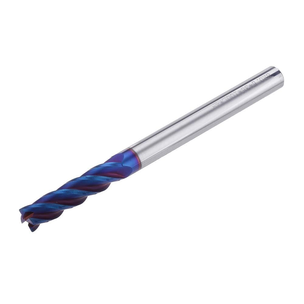 4 Flutes R0.5 Ball Nose Milling Cutter HRC60 Tungsten Carbide NACO Coated Milling Cutter