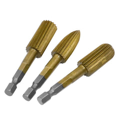 5pcs 6.3mm Hex Shank HSS wood working Rotary File Electric Grinding Head For Wood Carving Peeling