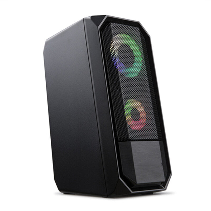 Wired Computer Speaker 10W Stereo Bass RGB Luminous USB 3.5mm Desktop Soundbar Multimedia Speaker