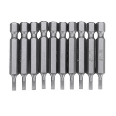 10Pcs Magnetic Slotted Screwdriver Bits SL2/SL3/SL4/SL5/SL6 1/4 Inch Hex Shank Screwdriver Set