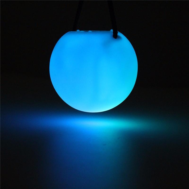 5PCS Pro LED Multicolored Glow POI Thrown Balls Light Up For Belly Dance Hand Props