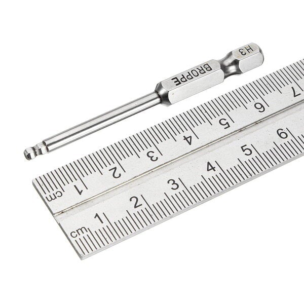 7pcs 2/2.5/3/4/5/6/8mm 65mm Magnetic Ball Screwdriver Bits 1/4 Inch Hex Shank Screwdriver Bit