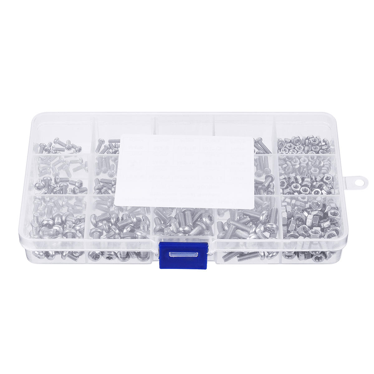 480Pcs M2.5/M3/M4 Torx Machine Screw 304 Stainless Steel Pan Head Bolt Nut Assortment