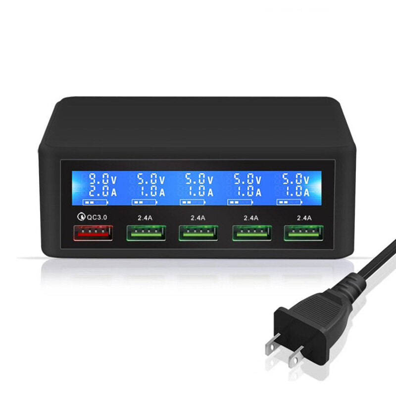 USB Mobile Phone Charger Real-time Dynamic of Intelligent LCD Digital Display Automatic Recognition Quick Charging