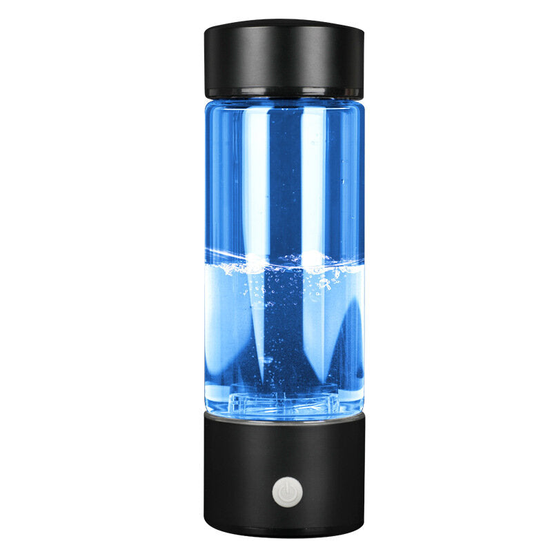 450ml Hydrogen-Rich Water Ionizer Maker Cup Generator Glass Bottle Mug USB Charging Glass Water Bottle