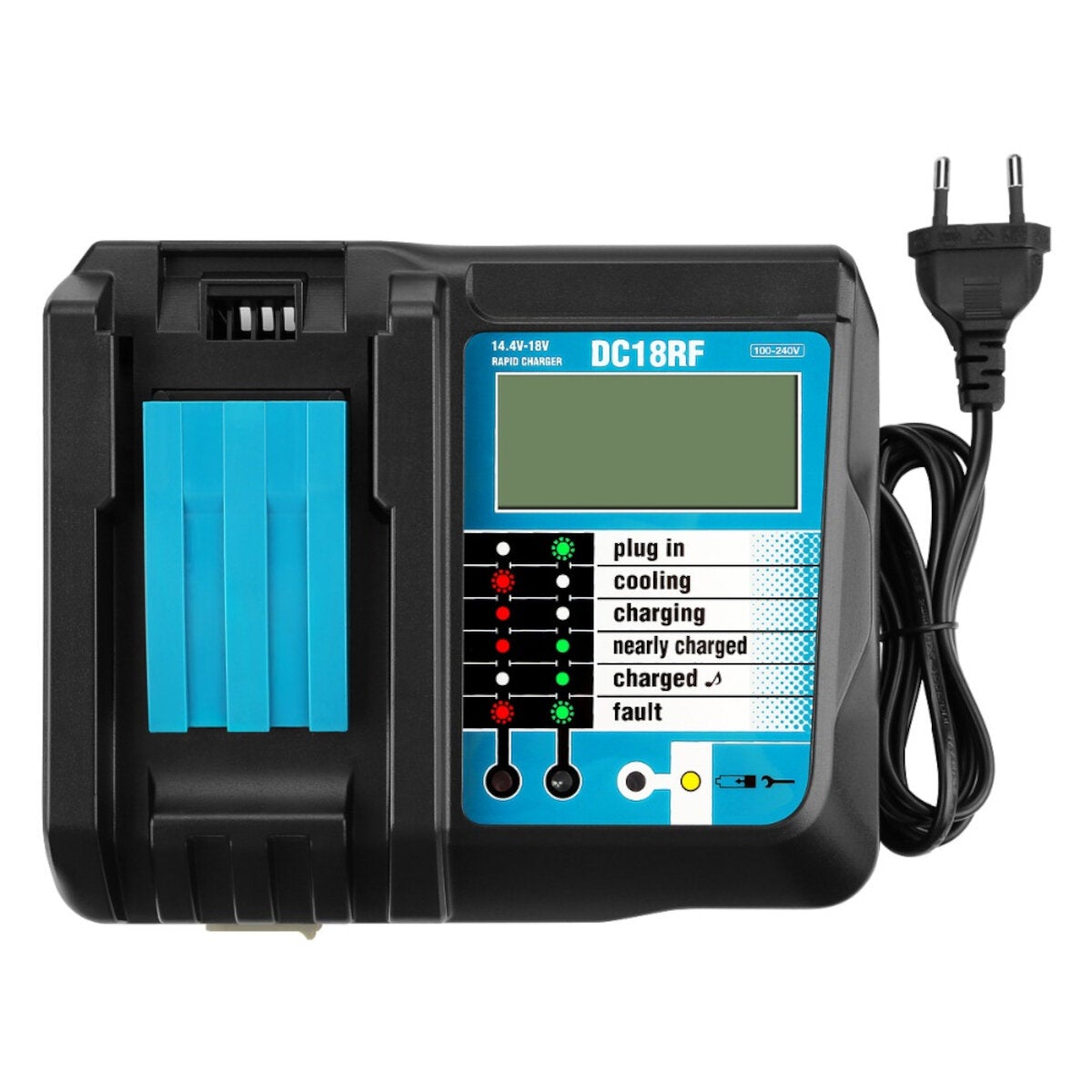 3A Charger with 2pcs 18V Rechargeable Battery LiIon Battery Replacement Power Tool Battery for MAKITA BL1860 BL1815