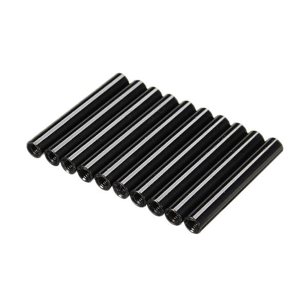 M3 Aluminum Alloy Standoff Studs 8-35mm Black Round PCB Board Spacers Standoffs 10pcs