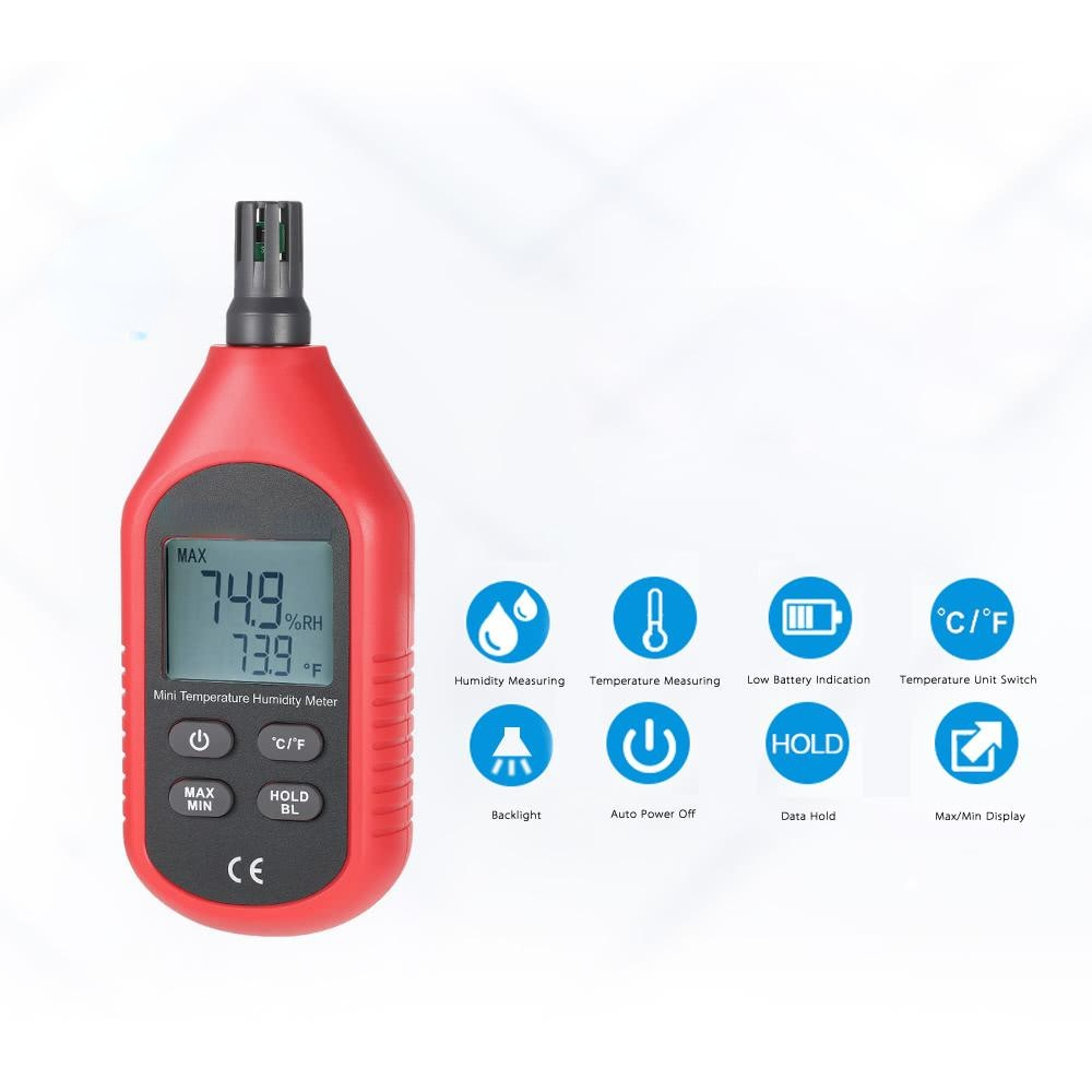 Portable Indoor Mini Digital Temperature Humidity Meter Thermometer Hygrometer