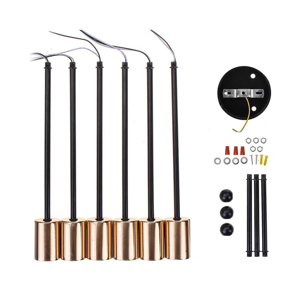 Modern Pendant Lamp Ceiling Light Chandelier Vintage 6 Heads Sockets Holder