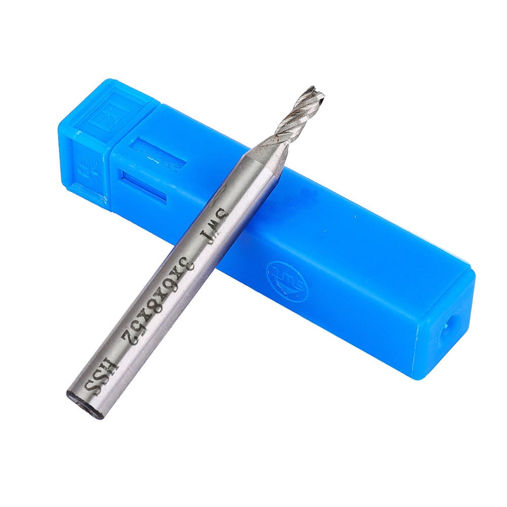 8pcs 2-12mm 4 Flute End Mill Cutter HSS Straight Shank Milling Cutter CNC Tool