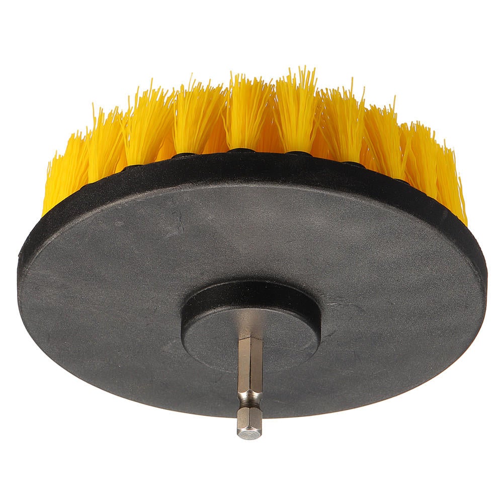 4.3 Inch Yellow Drill Cleaning Brush Powered Scrub for Shower Tub Tile Carpet