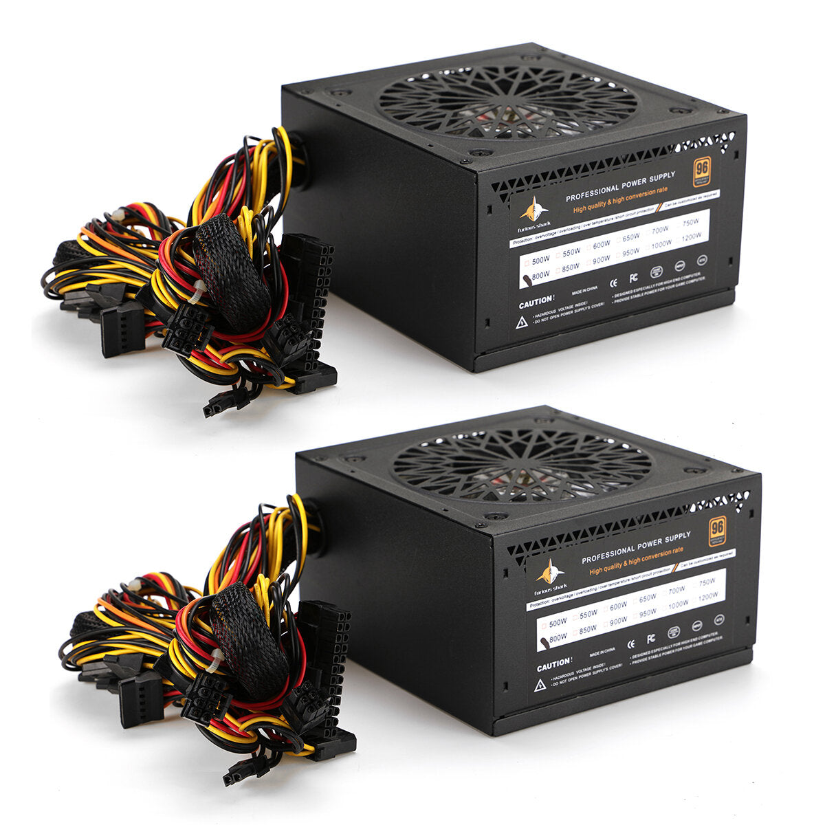800W 110/220V PC Power Supply Passive PFC Power Supply 120MM RGB fan PC Computer Gaming Power Supply EMI Temperature Control