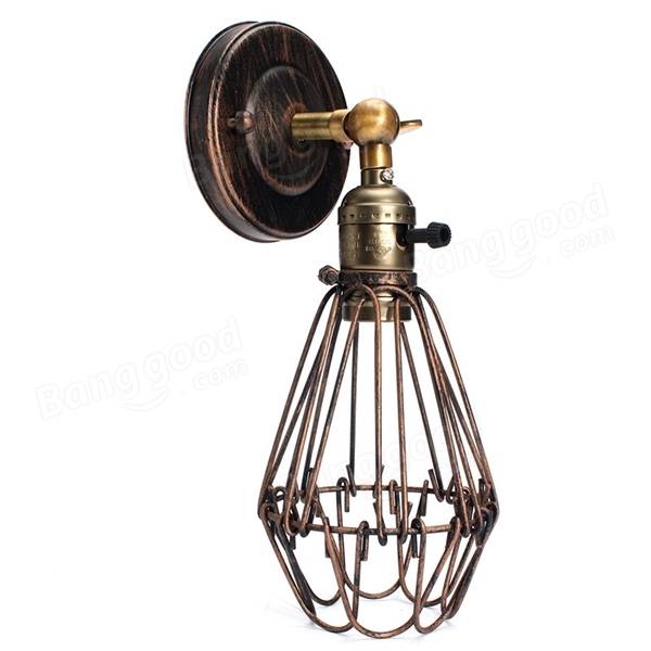 Metal Vintage Rustic Sconce Wall Light Edison Lamp Bulb Fixture