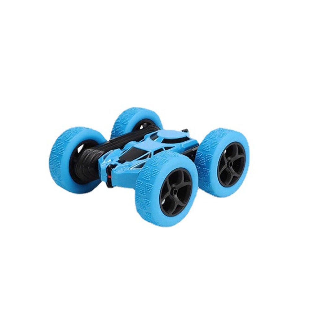 2.4g Charging Remote Control Rollover Climbing Double-sided Plastic Rotate Stunt Car Red/Blue/Green/Yellow for Kid