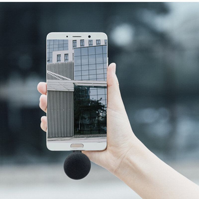 Type-C Plug and Play Microphone External Stereo Interview for Reporter Mobile Phone Camera Video