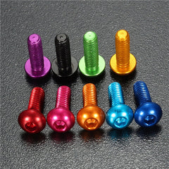 10Pcs M38mm Hex Socket Screws Round Head Cap Screws 7075 Aluminum Alloy