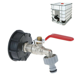 Adapter With 1/2 Brass Outlet Tap For Rain Water Tank Rainwater Barrel