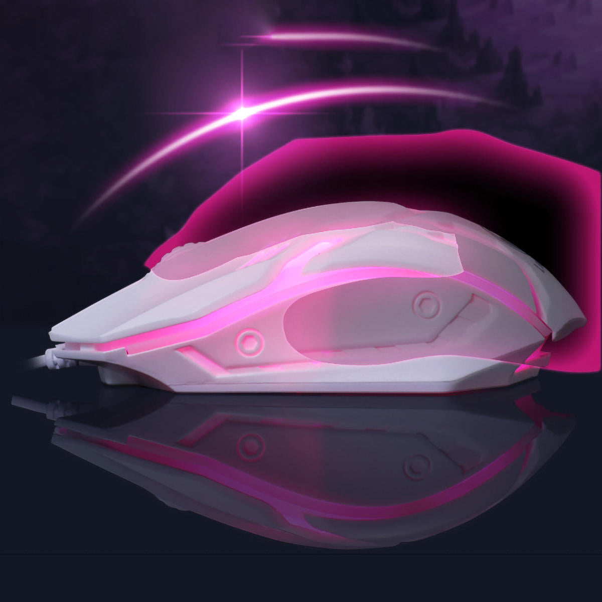 104 Keys RGB Backlight Superthin Gaming Keyboard and 2.4GHZ 1200DPI 3 buttons USB Optical Gaming Mouse