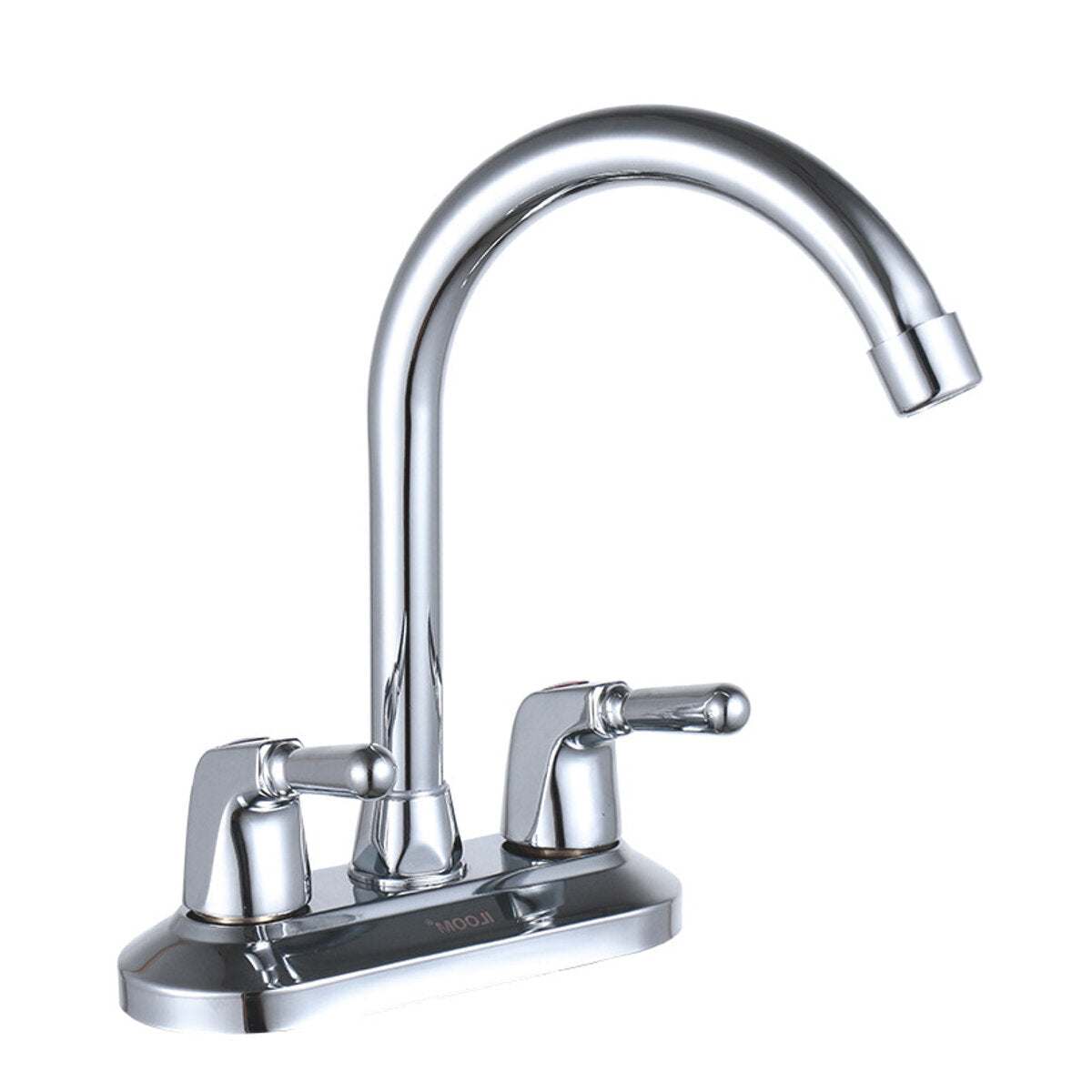 Steel Kitchen Fixed Mixer Tap 2 Handle Hot Cold Sink Sprayer