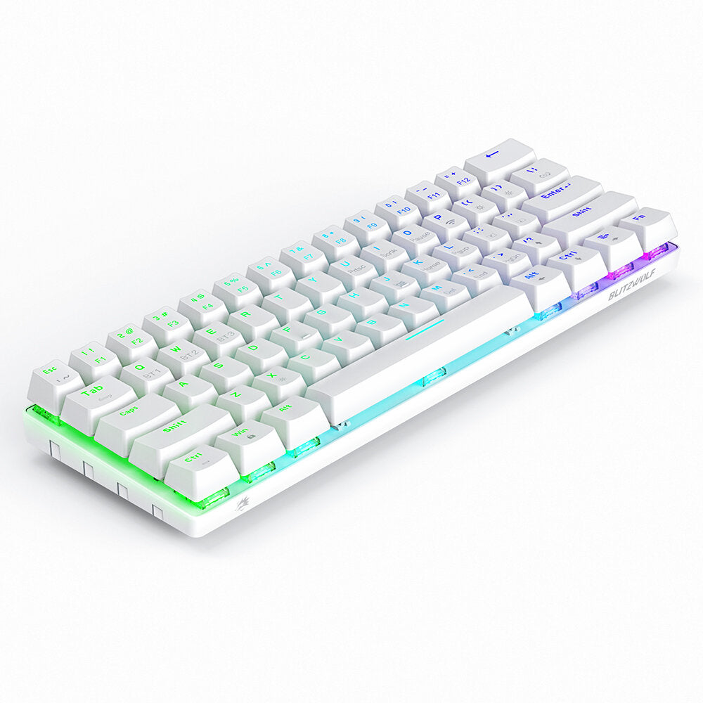 61 Keys Bluetooth 5.0 RGB Mechanical Keyboard Hot Swappable Wired Dual Mode 60% Gaming Keyboard With Software For Mac/Win